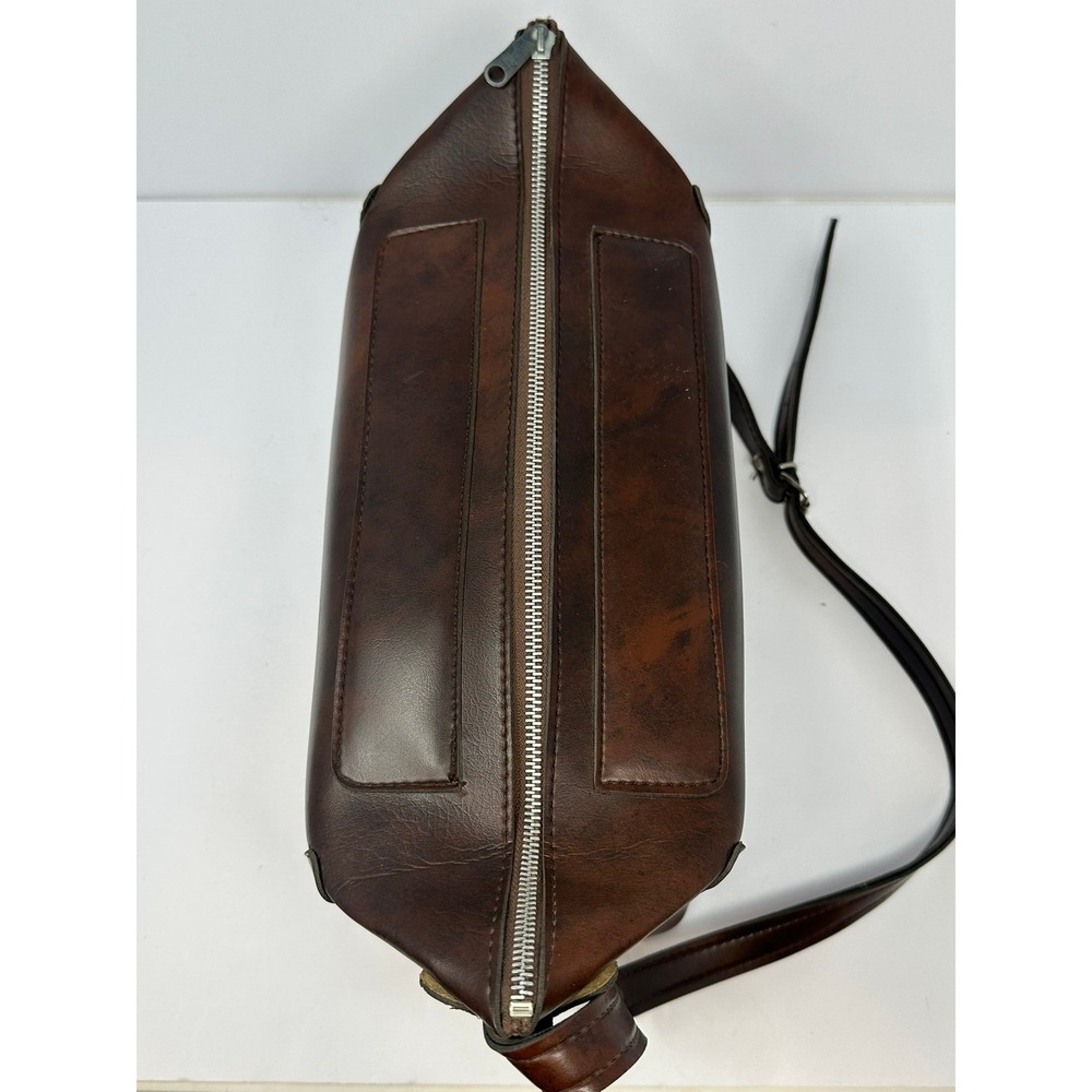 ROX Lederwaren-fabriken KG Vintage Brown Leather Camera Bag Made in Germany B7 - Picture 6 of 9